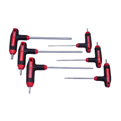 Slika SET T-ROČAJ IZVIJAČEV, S2, TORX, 6 KOSOV