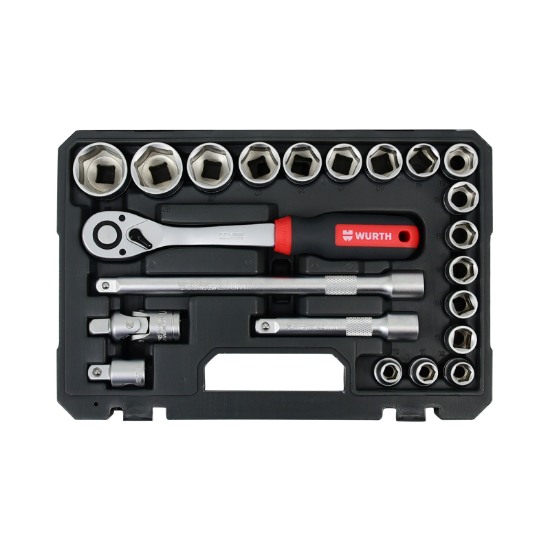 Slika SET NATIČNIH KLJUČEV 1/2", ŠESTROBI (HEX), 22 KOSOV