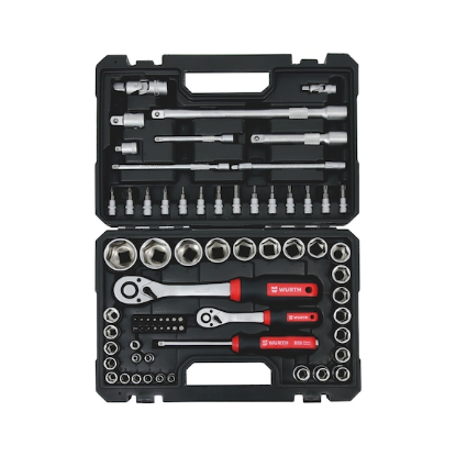 Slika SET NATIČNIH KLJUČEV 1/4" + 1/2", ŠESTROBI (HEX), 72 KOSOV