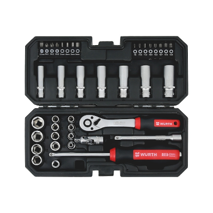 Slika SET NATIČNIH KLJUČEV 1/4", ŠESTROBI (HEX), 40 KOSOV