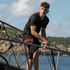 Slika DELOVNE KRATKE HLAČE BERMUDA PERFORMANCE, ČRNO-RDEČA BARVA